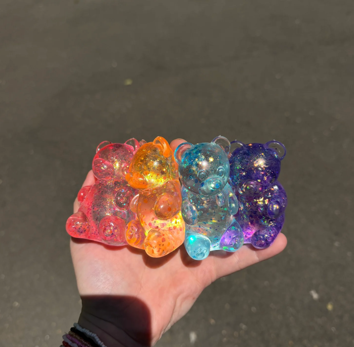 Glitter Gummy Bear Squishy