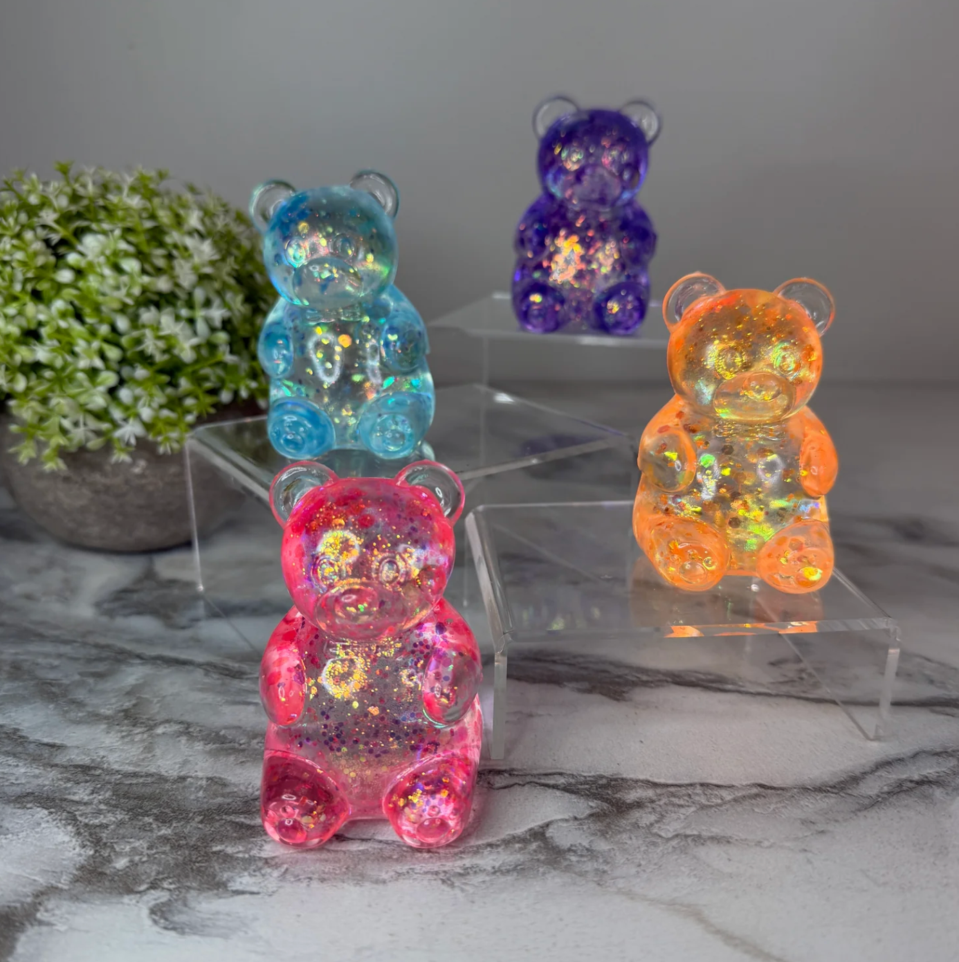 Glitter Gummy Bear Squishy