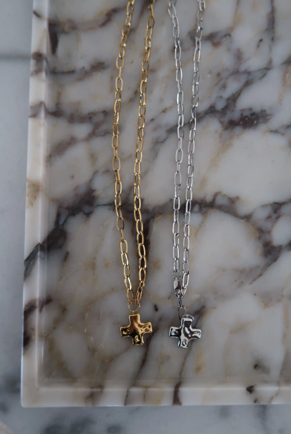 Paperclip Cross Necklace