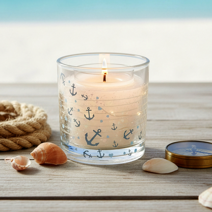 Anchors - 5 oz Refillable Soy Wax Candle with LED