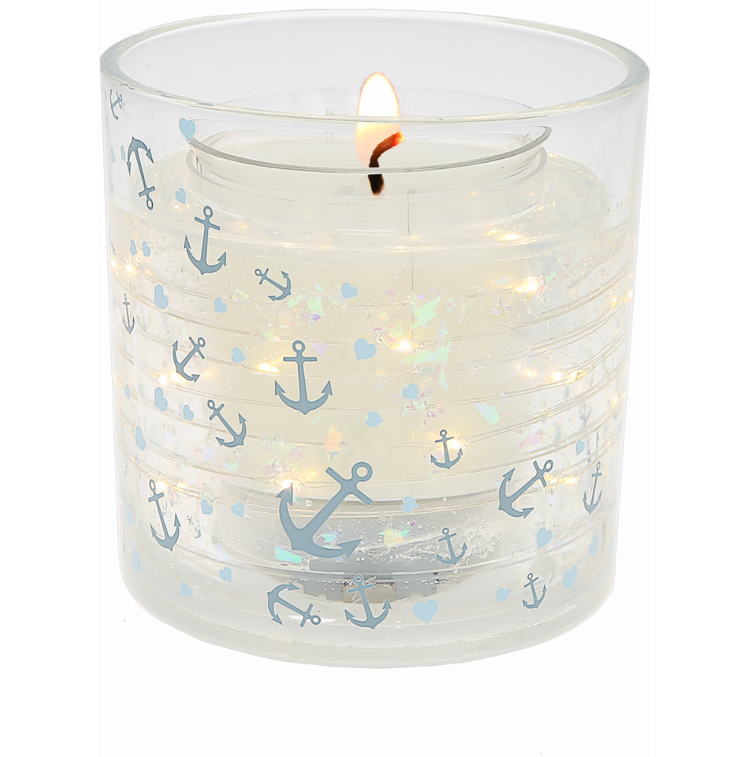 Anchors - 5 oz Refillable Soy Wax Candle with LED