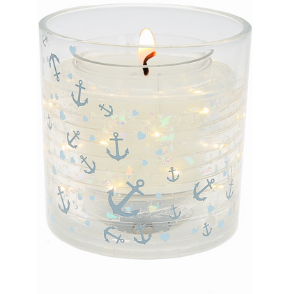 Anchors - 5 oz Refillable Soy Wax Candle with LED