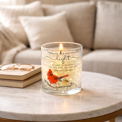 Cardinal - 5 oz Refillable Soy Wax Candle with LED