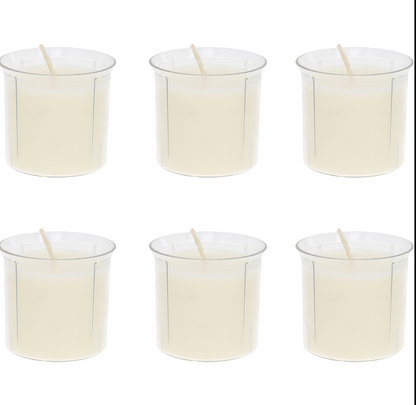 Candle Refills - 100% Soy Wax Candle Inserts 6 Pieces