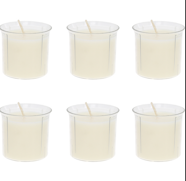 Candle Refills - 100% Soy Wax Candle Inserts 6 Pieces