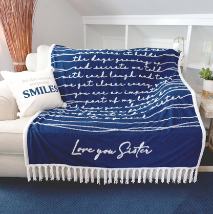 Love You Sister - 50" x 60" Inspirational Plush Blanket