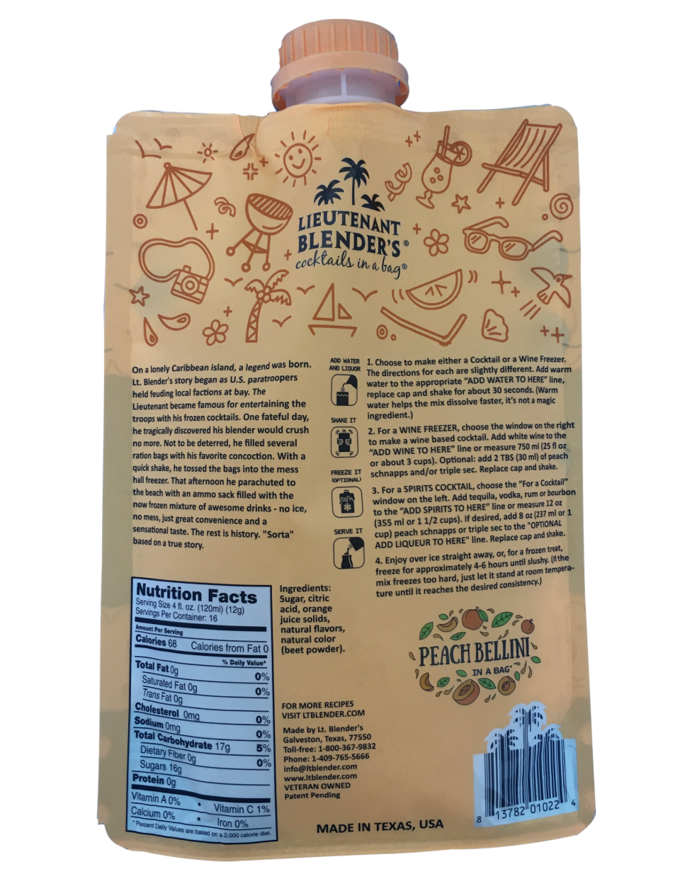 Peach Bellini in a Bag