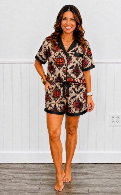 Shirley & Stone Gothic Pumpkin PJ - PREORDER