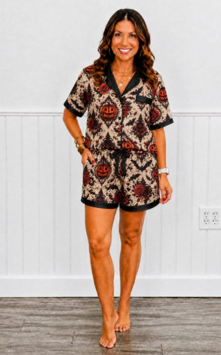 Shirley & Stone Gothic Pumpkin PJ - PREORDER