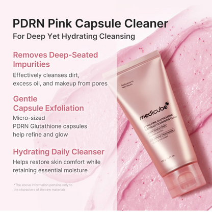 Medicube PDRN Pink Glutathione Capsule Foam Cleanser