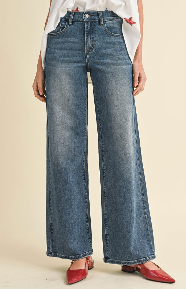 Long Story Short Wide Leg Jeans