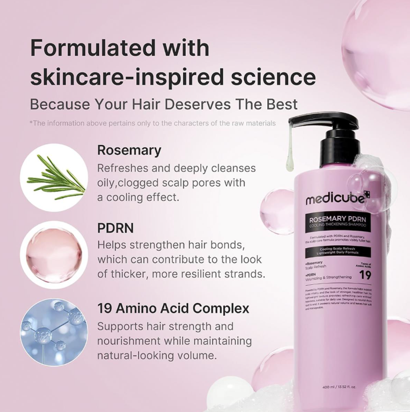 Medicube Rosemary Pdrn Cooling Thickening Shampoo