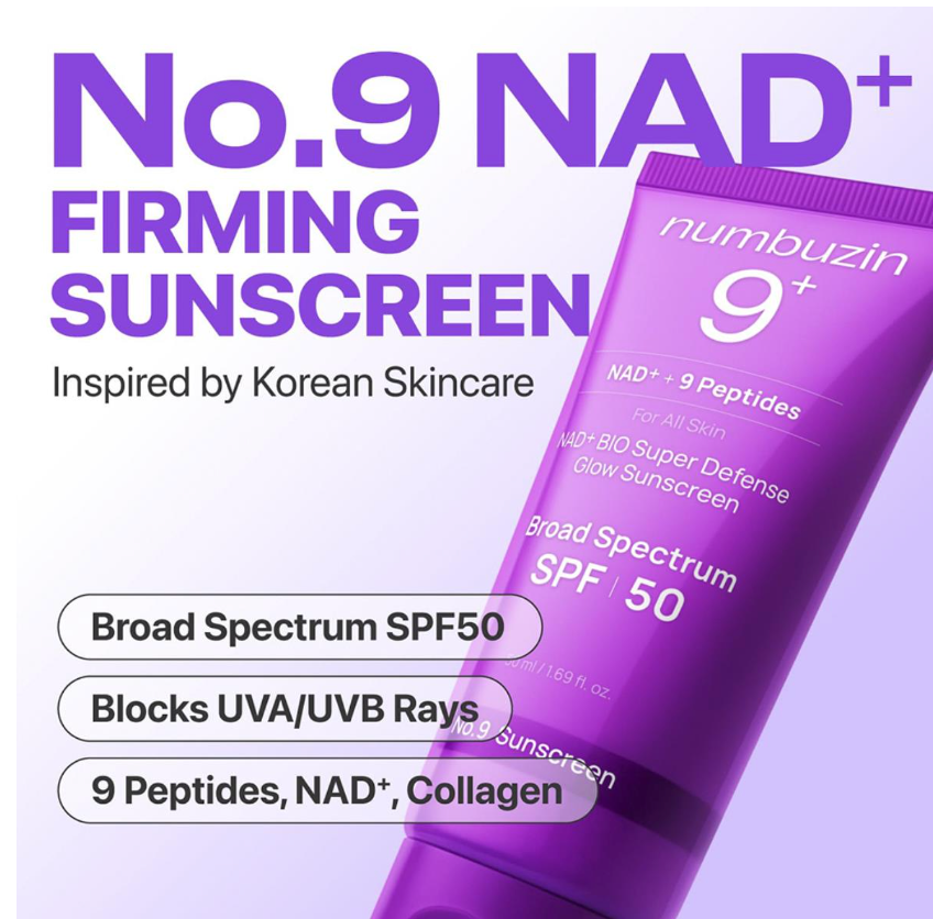 Numbuzin No 9 Nad Plus Bio Super Defense Glow Suncreen