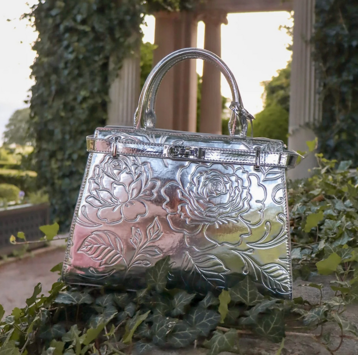 The Rosebud Satchel Silver Chrome