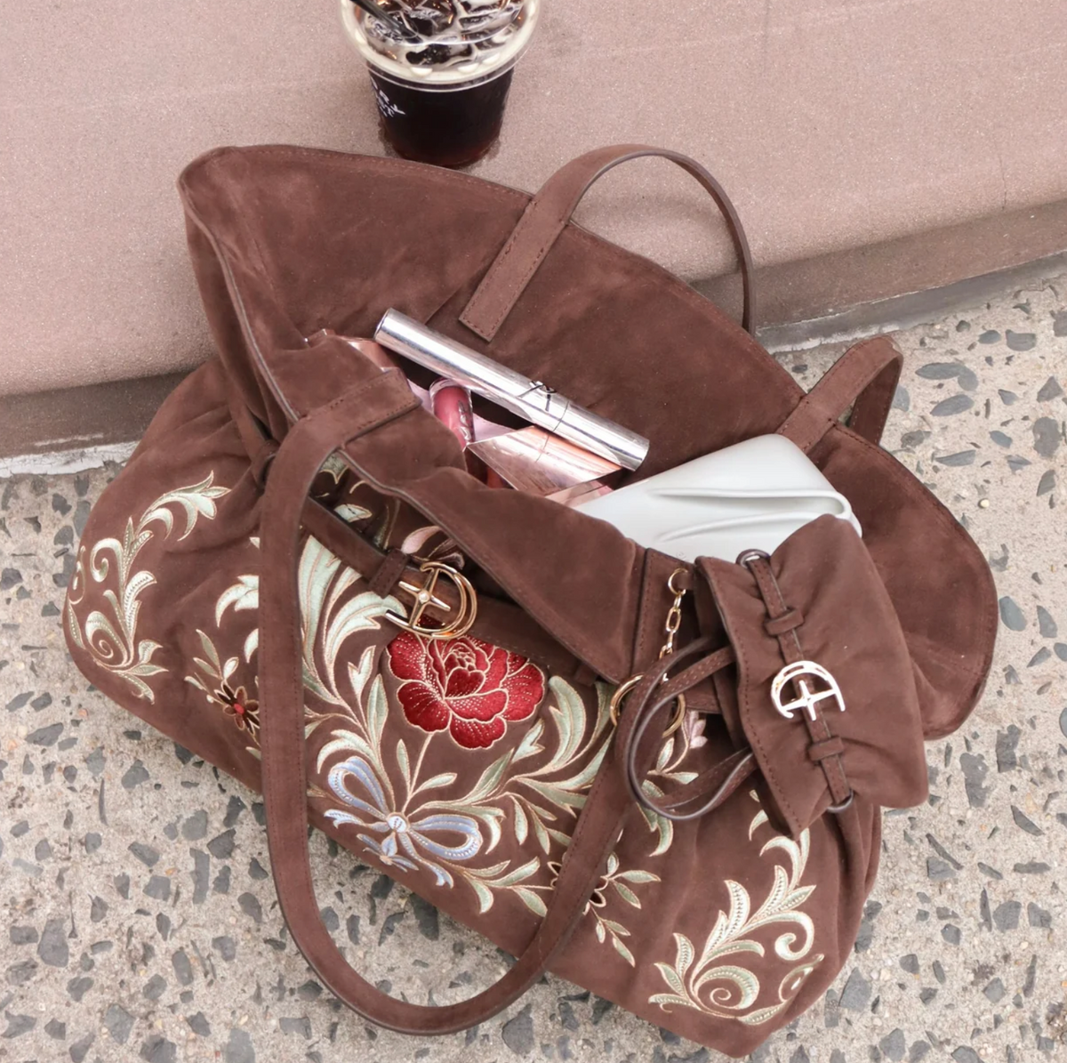 Ruche Royal Embroidered Tote