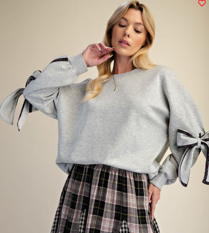 Bow Me Away Scuba Knit Pullover