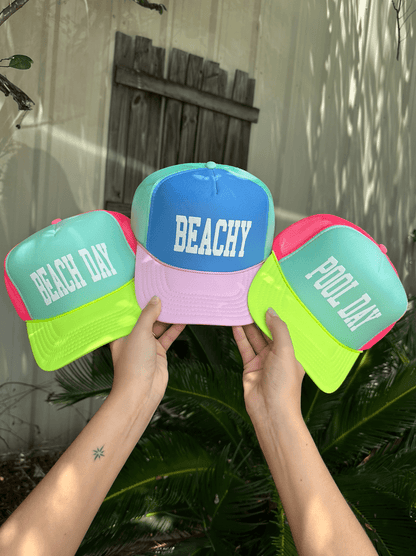 Beachy Multi Trucker Hat (Carolina Blue)
