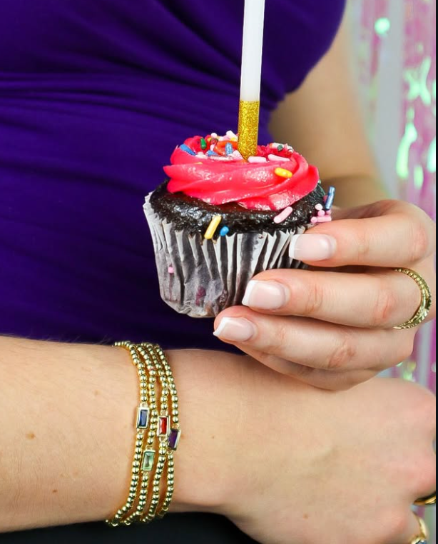 Birthstone Stretch Bracelets - Waterproof | Tarnish Free