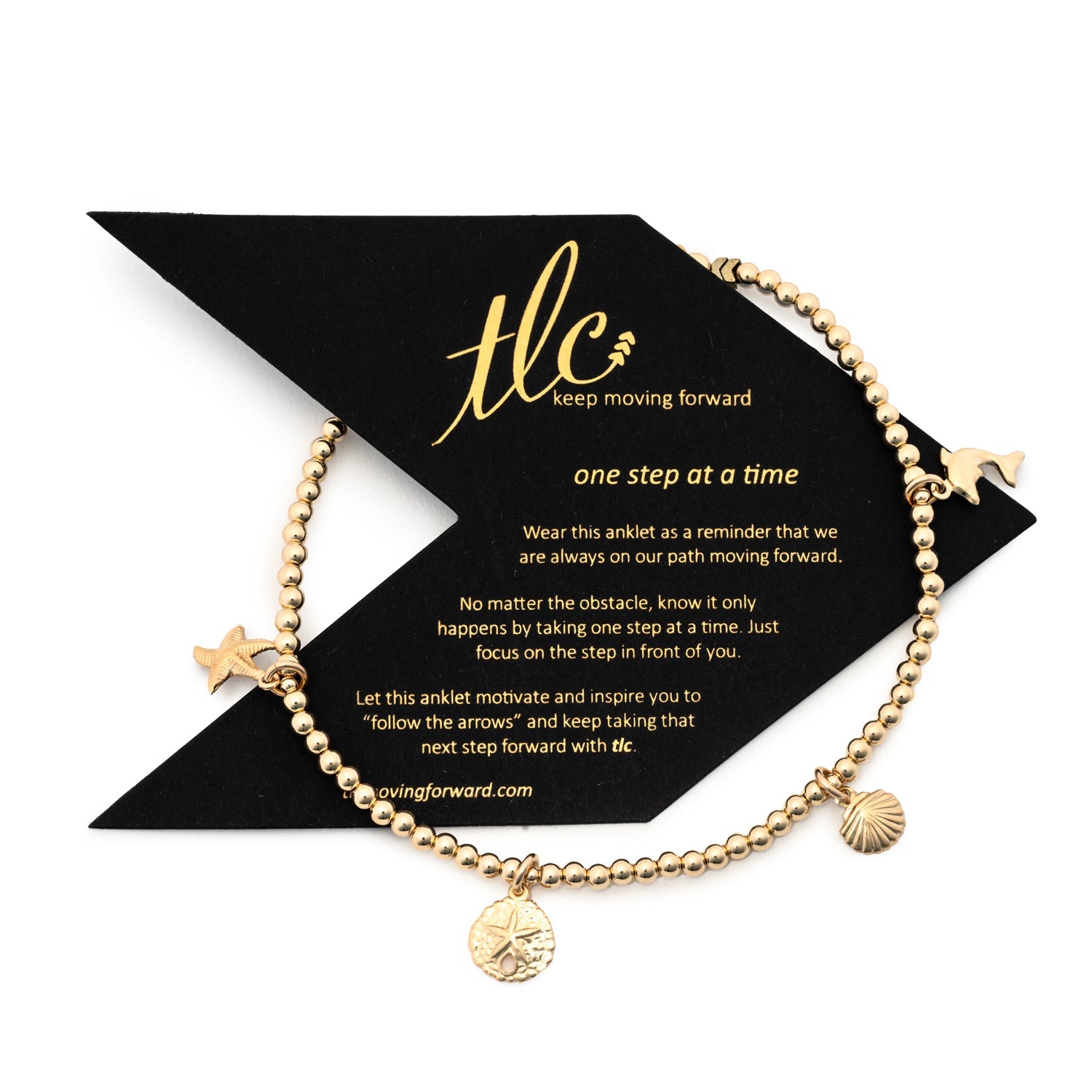 Seaside - Gold Filled Charmed Anklet