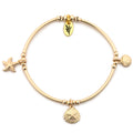 Seaside - Gold Filled Charmed Stretch Bangle