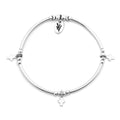 Simply Blessed - Sterling Silver Charmed Stretch Bangle