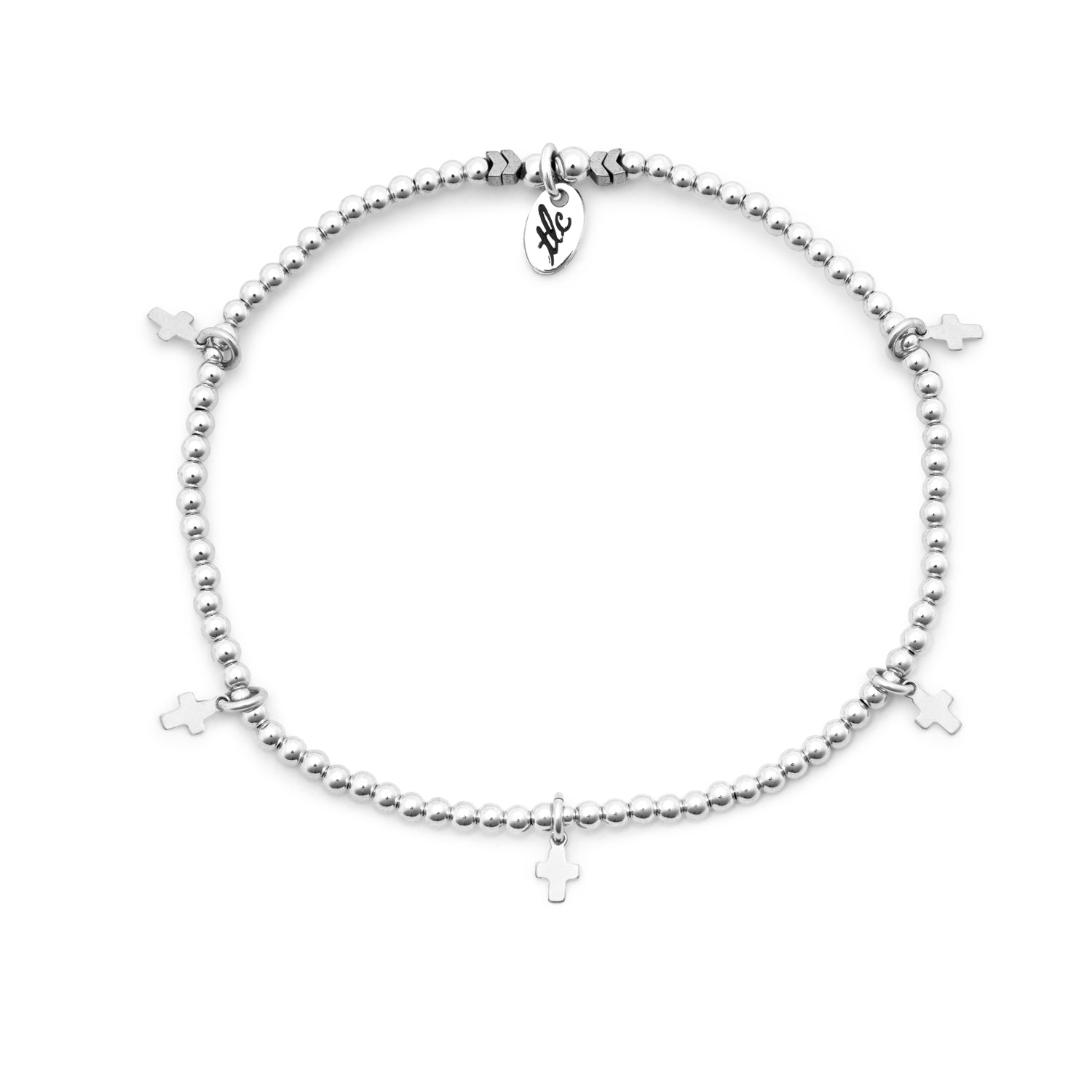 Simply Blessed - Sterling Silver Charmed Anklet