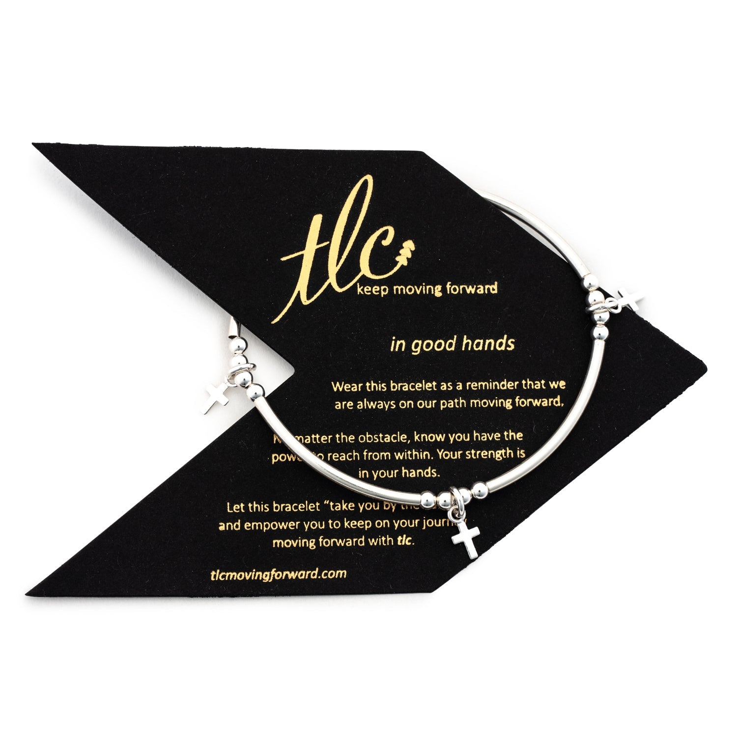Simply Blessed - Sterling Silver Charmed Stretch Bangle