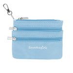 Sky Blue - (3) Zippered Pouch (Hardware: Silver)