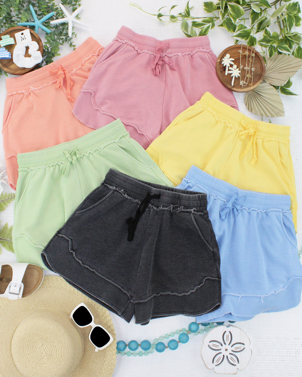 French Terry Stevie Shorts - Spring Peach