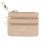 Taupe - (3) Zippered Pouch (Hardware: Gold)