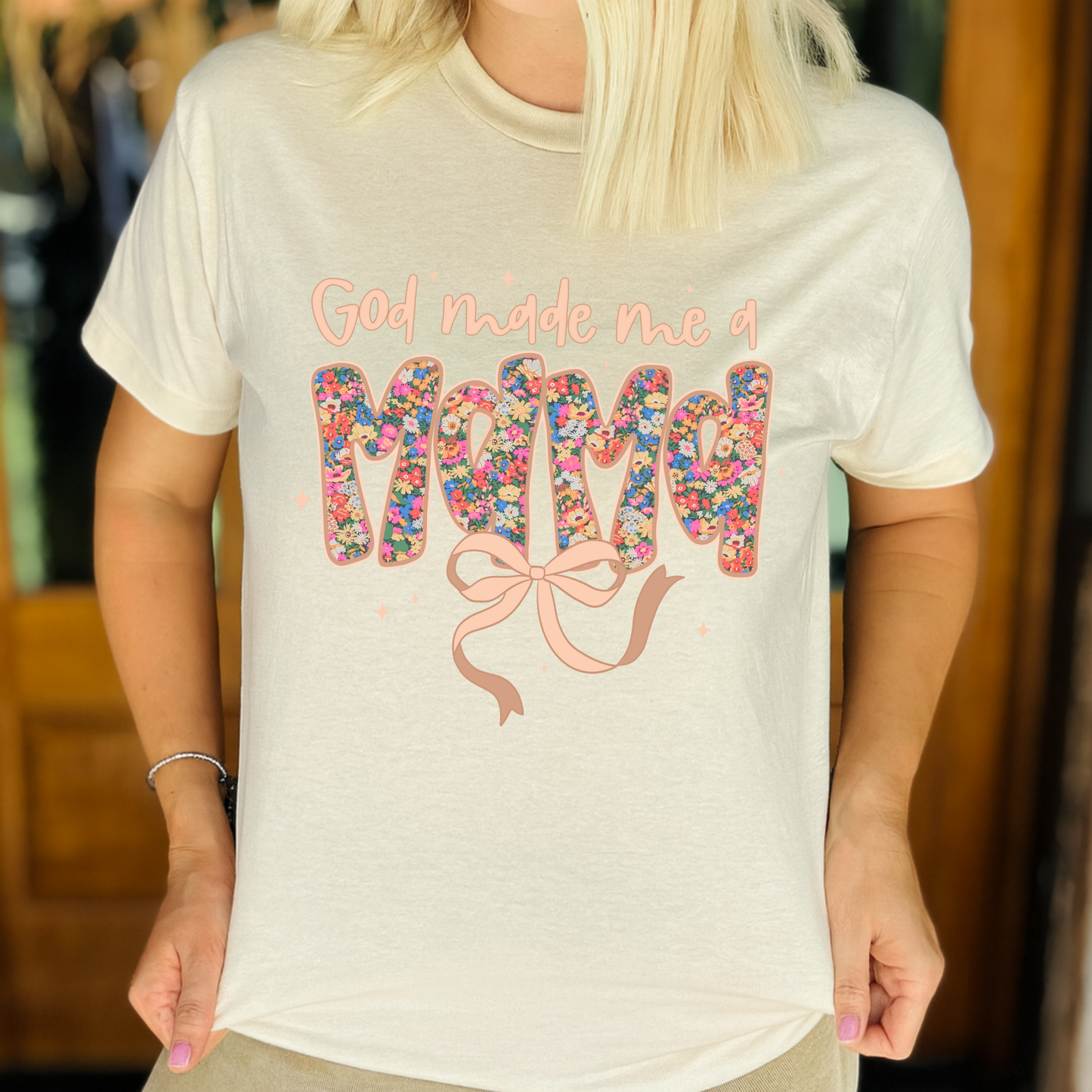 God Made Me Mama Graphic Tee