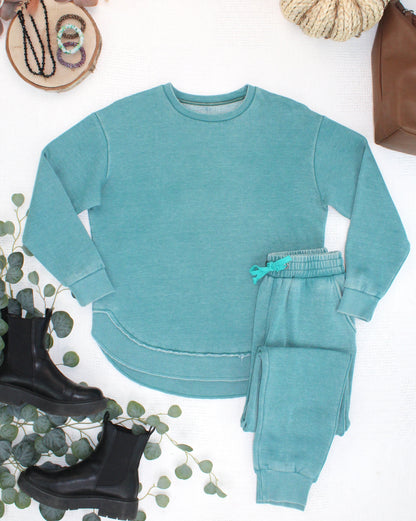 Vintage Wash Joggers - Teal