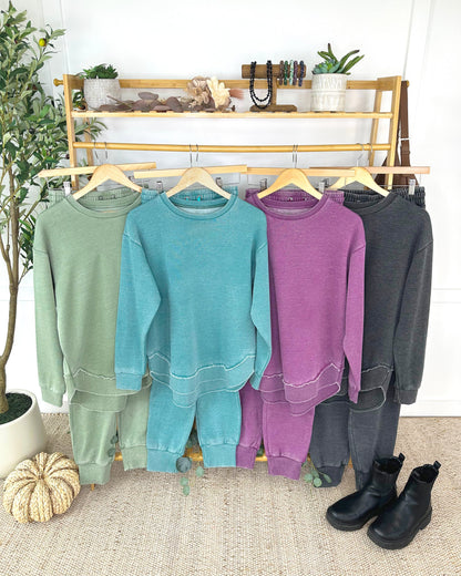 Vintage Wash Pullover - Teal