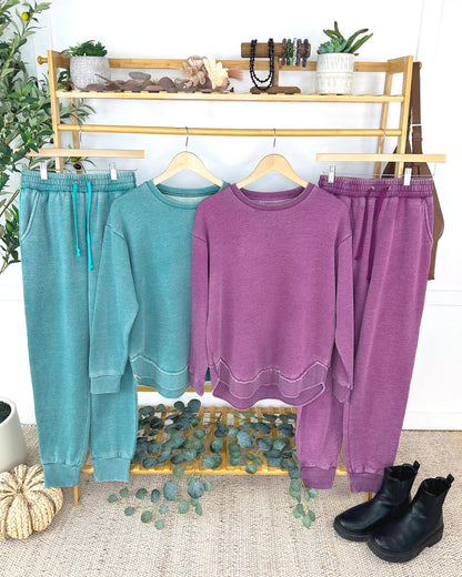 Vintage Wash Pullover - Teal