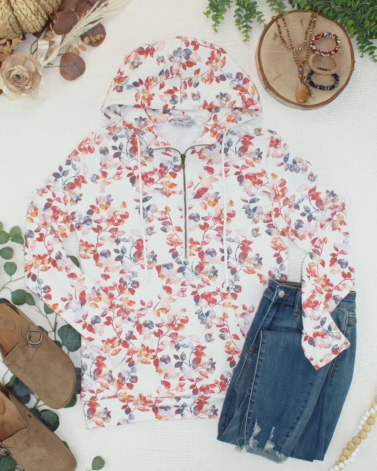HalfZip Hoodie - Autumn Watercolor
