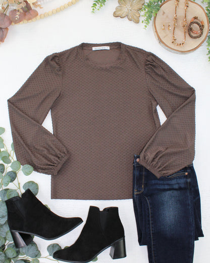 Miranda Dot Top - Brown