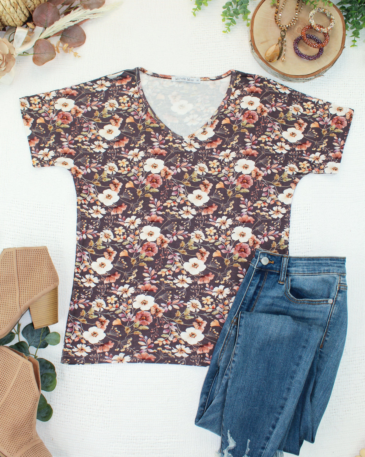 Chloe Cozy Top - Blushwood Floral