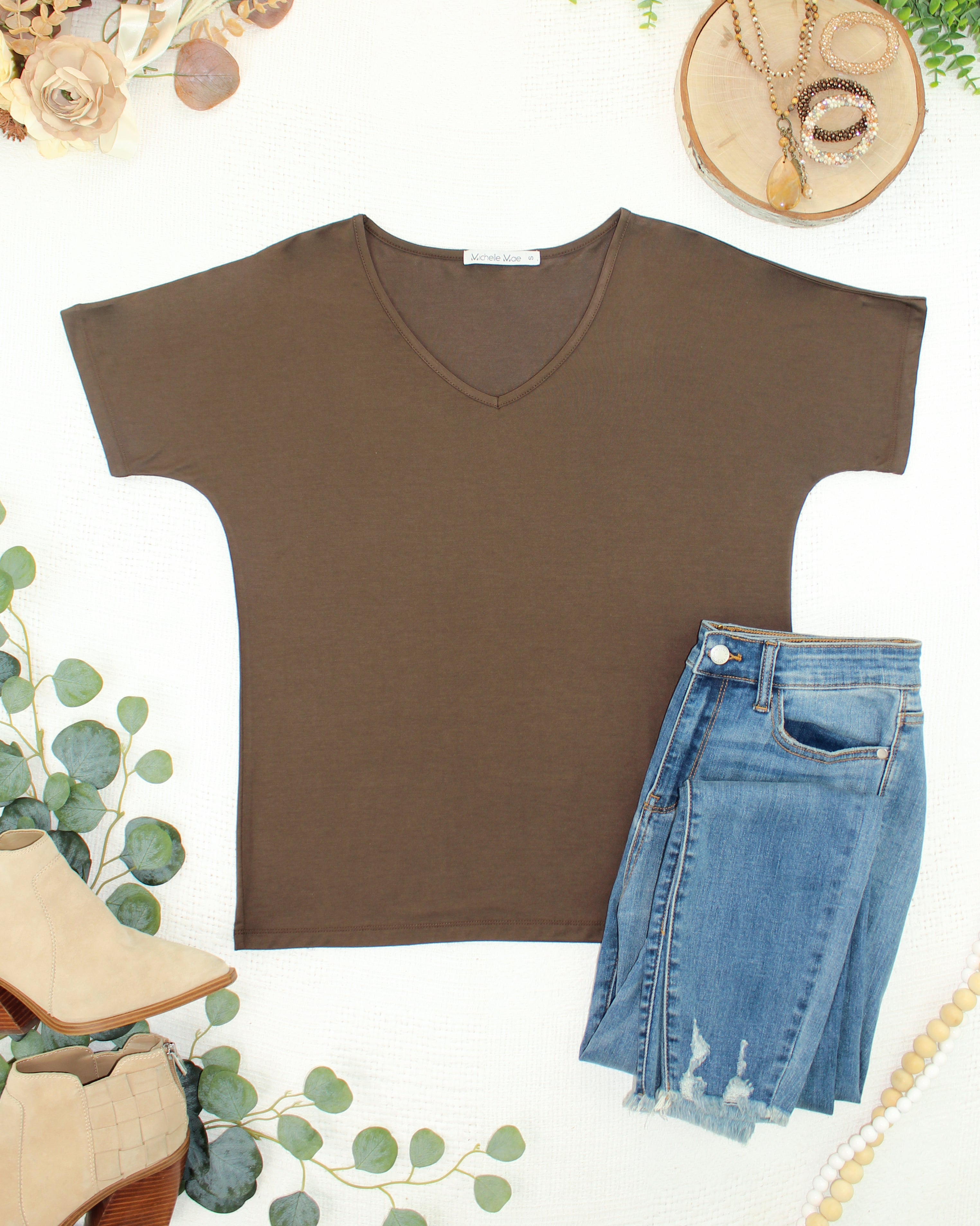 Chloe Cozy Top - Brown