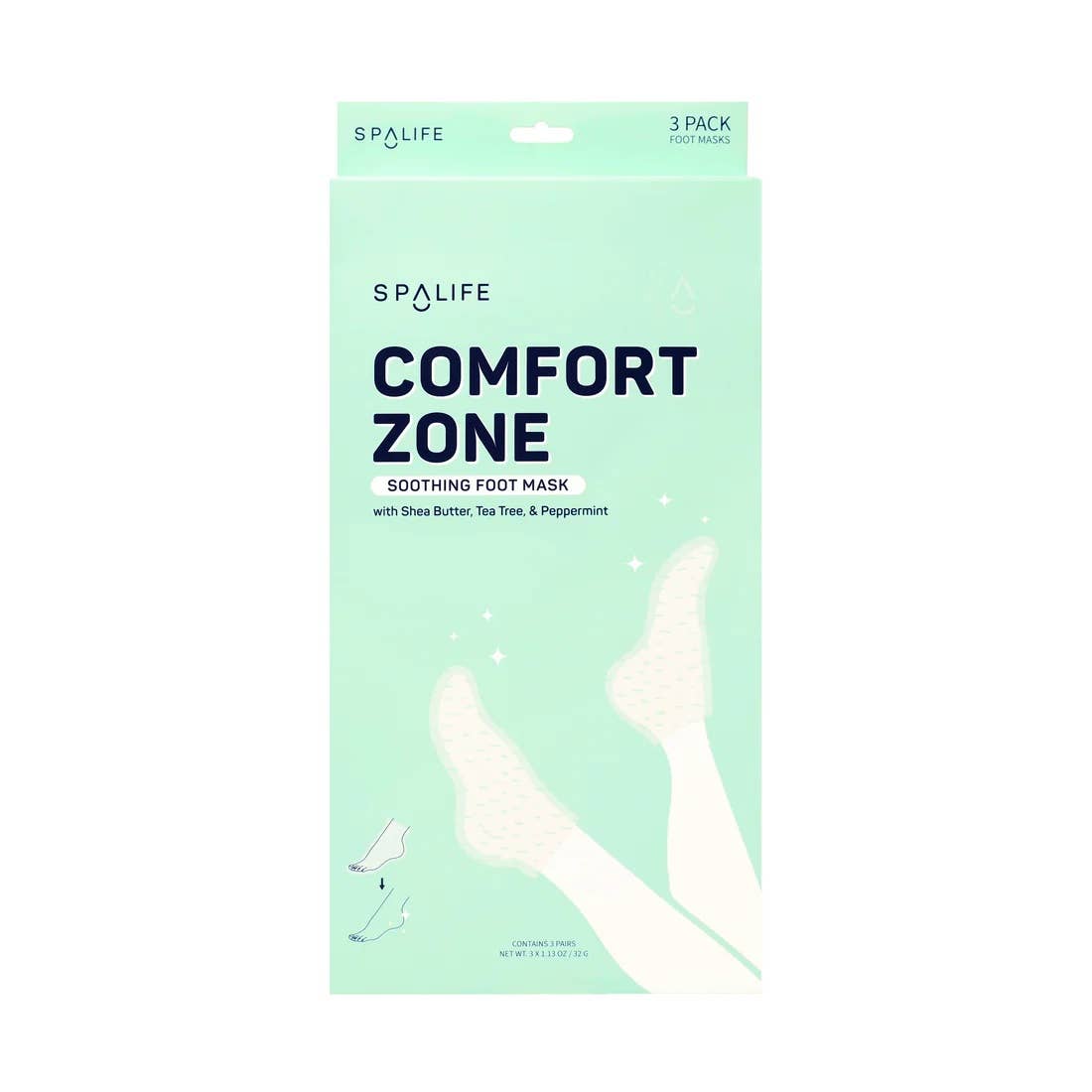 Comfort Zone Soothing Foot Mask with - 3 Pairs