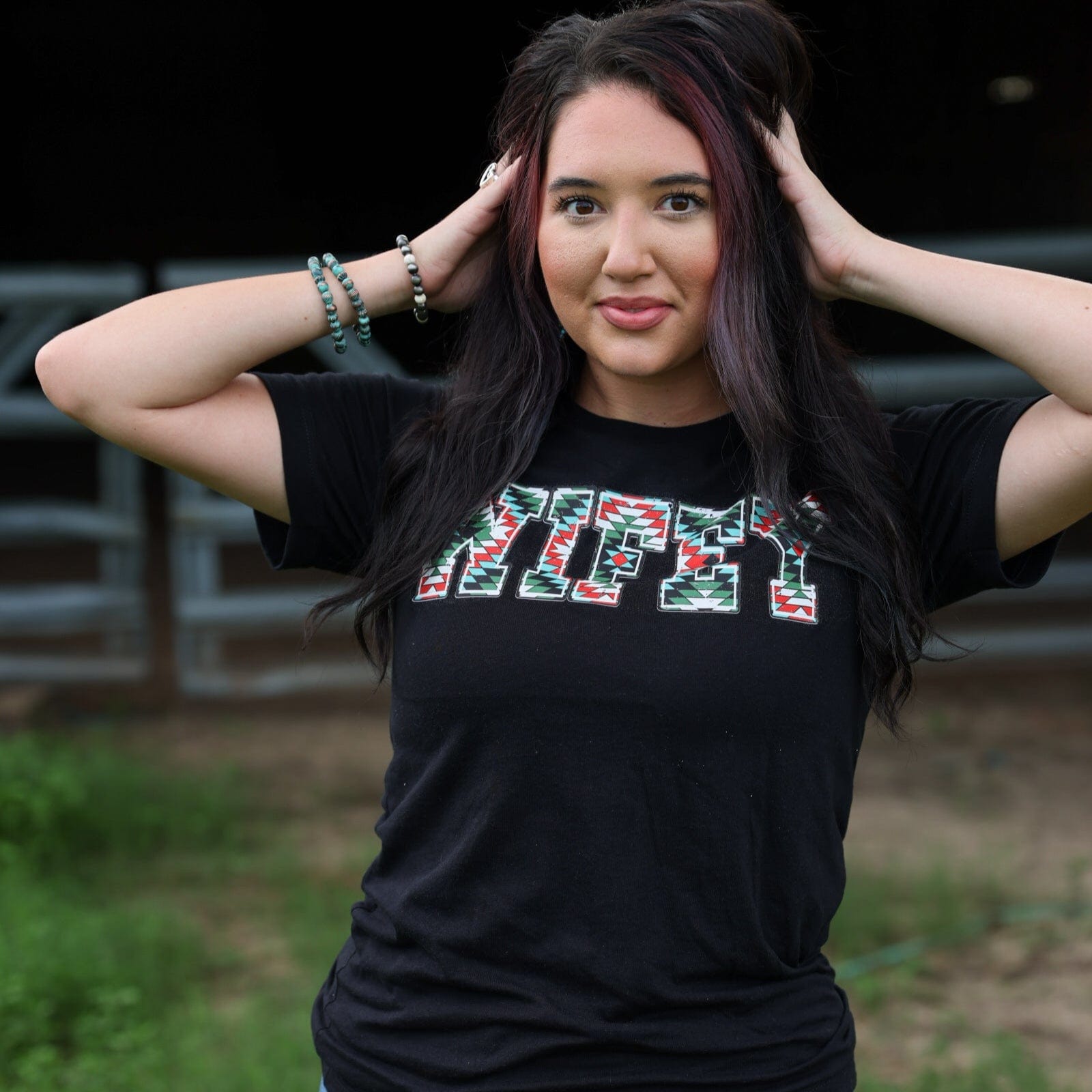 FestiviTees Women - Apparel - Shirts - T-Shirts Aztec Wifey Soft Graphic Tee