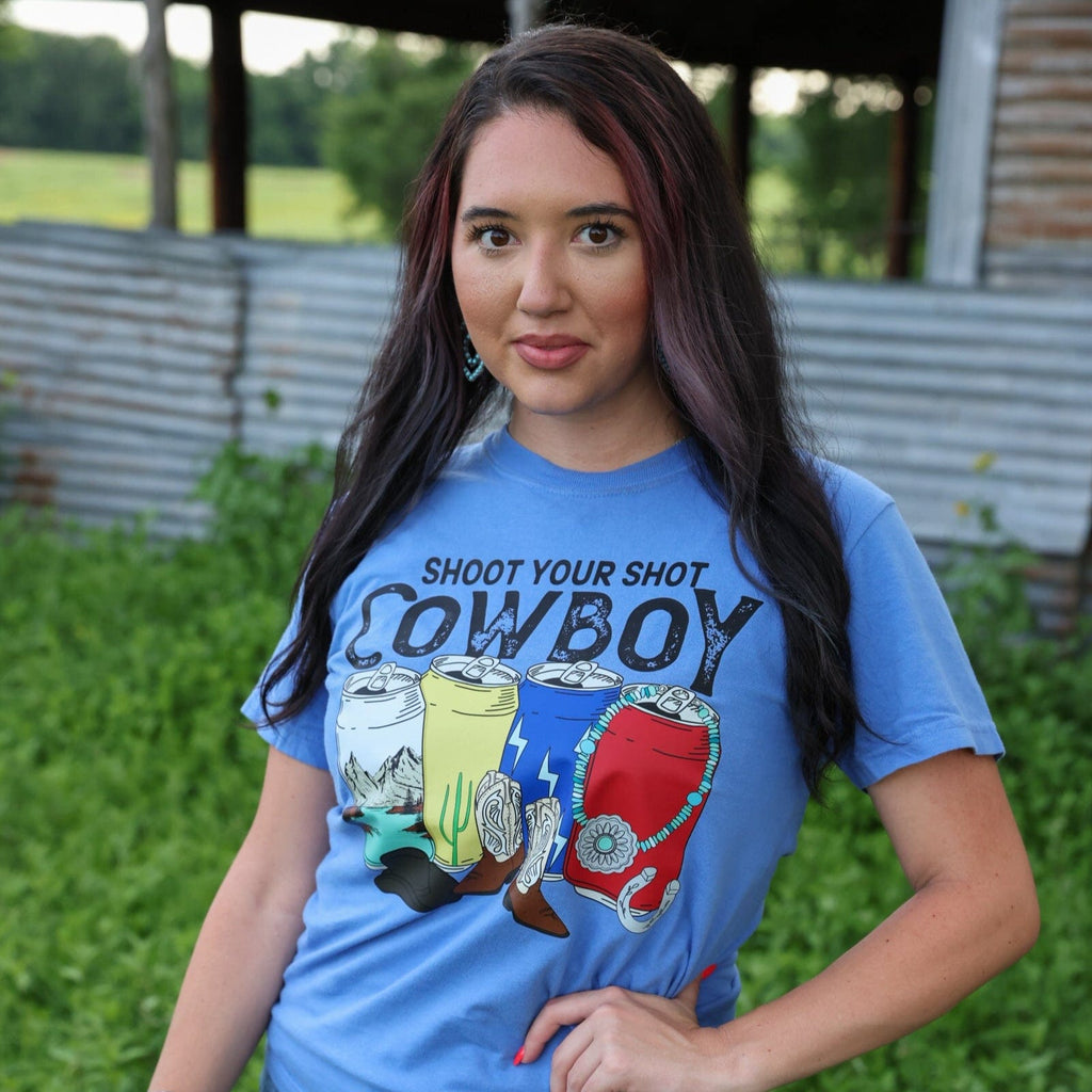 FestiviTees Women - Apparel - Shirts - T-Shirts Shoot Your Shot Cowboy Soft Graphic Tee
