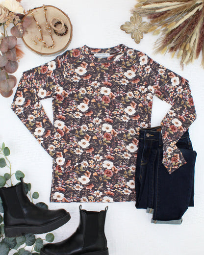 Blair Long Sleeve Top - Blushwood Floral