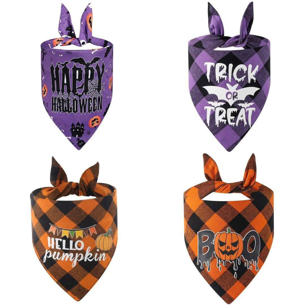 Julia Rose Halloween dog triangle collar scarf, Halloween dog bandana triangle style
