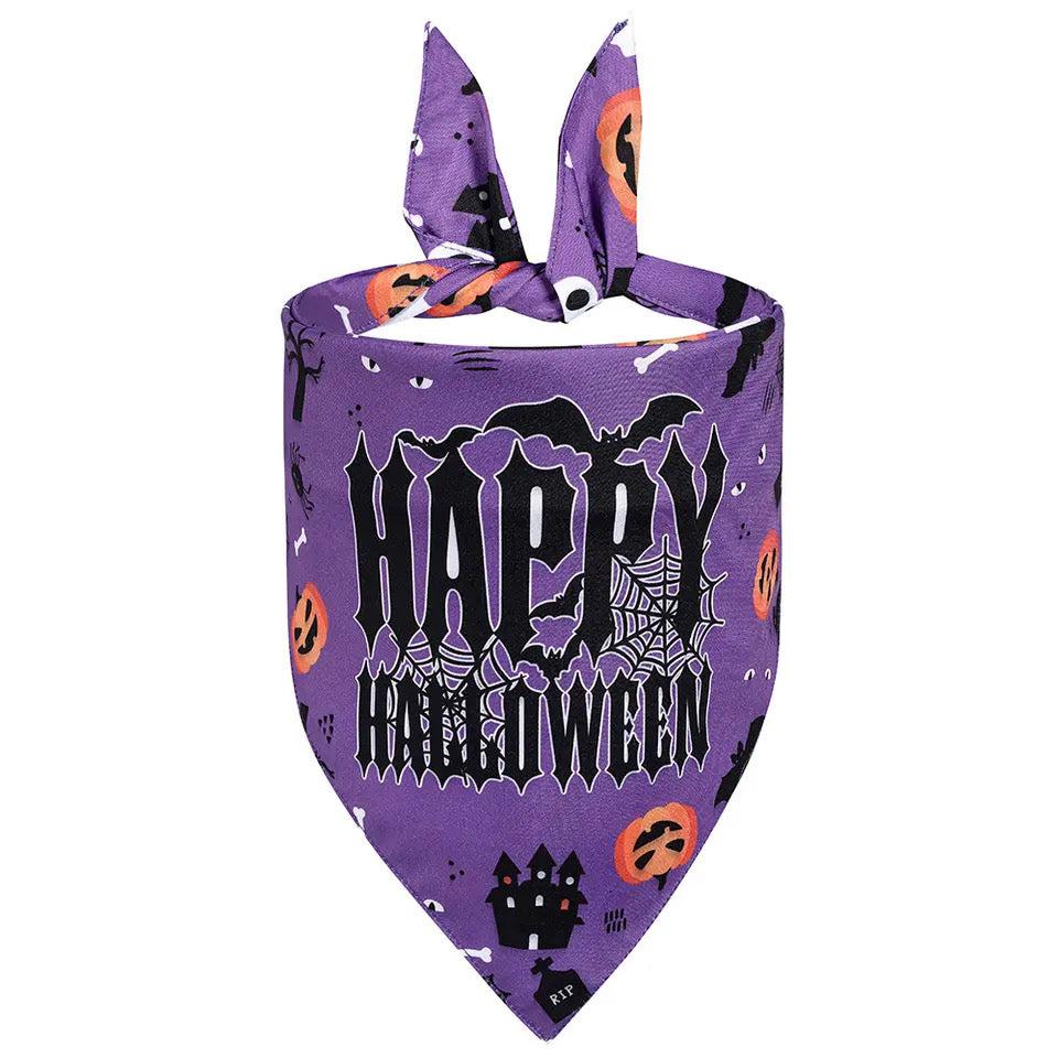 Julia Rose Halloween dog triangle collar scarf, Halloween dog bandana triangle style
