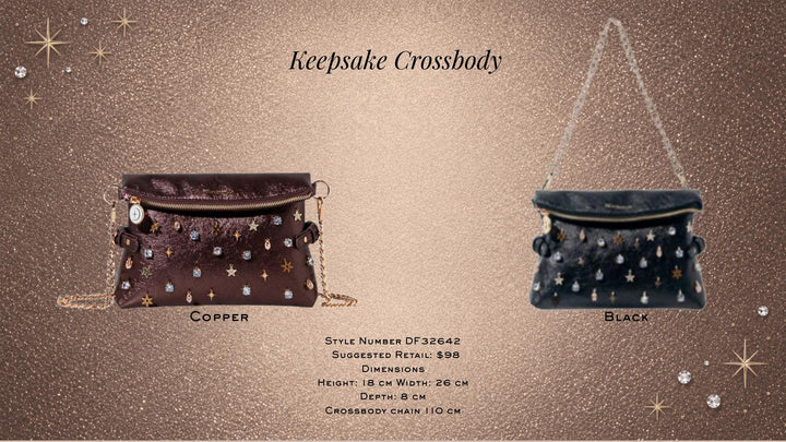 Keepsake Crossbody in Copper and Black