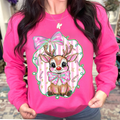 Girly Reindeer Graphic Sweatshirt