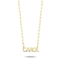 Custom Cherish Mini Paperclip Chain Necklace - Water Resistant