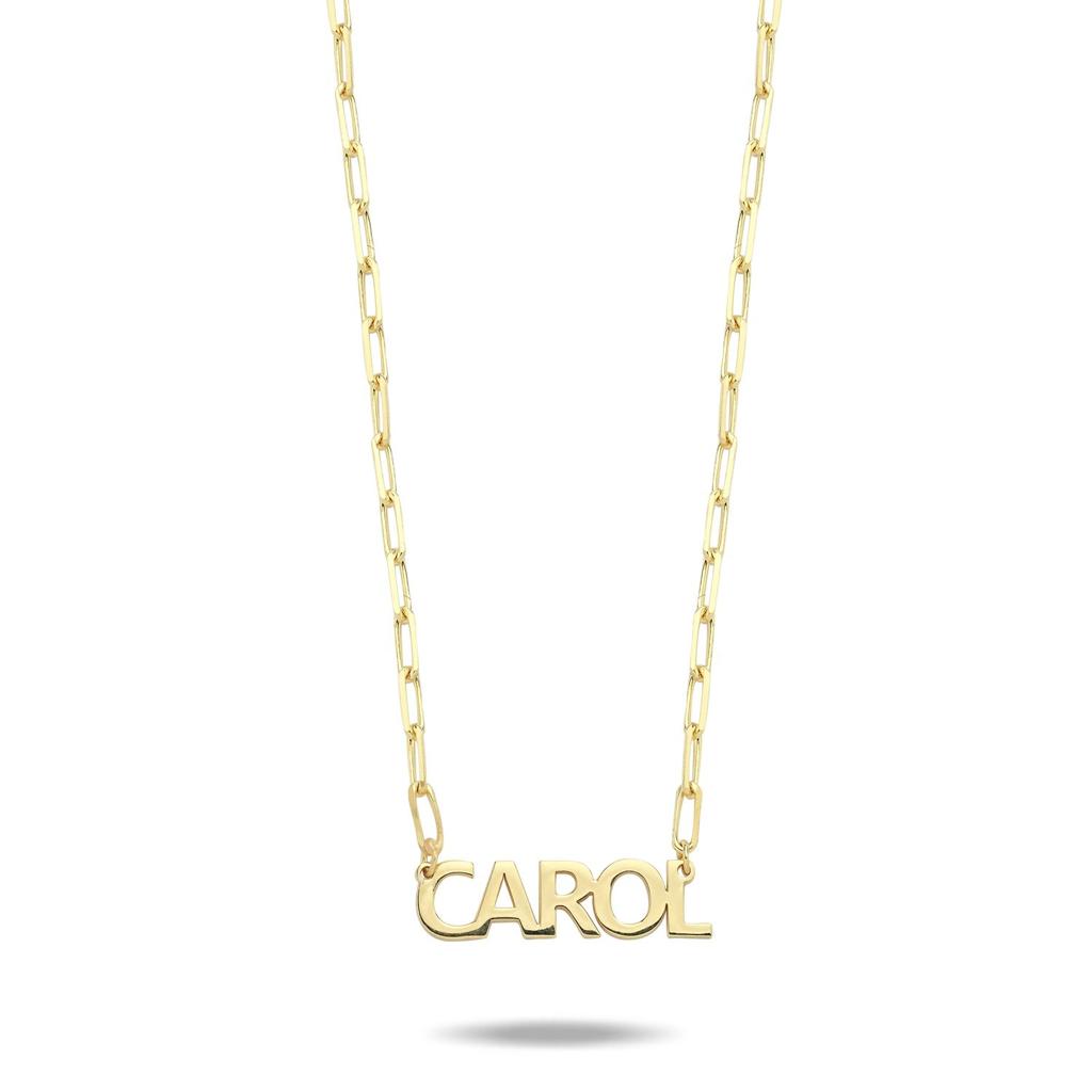 Custom Cherish Mini Paperclip Chain Necklace - Water Resistant