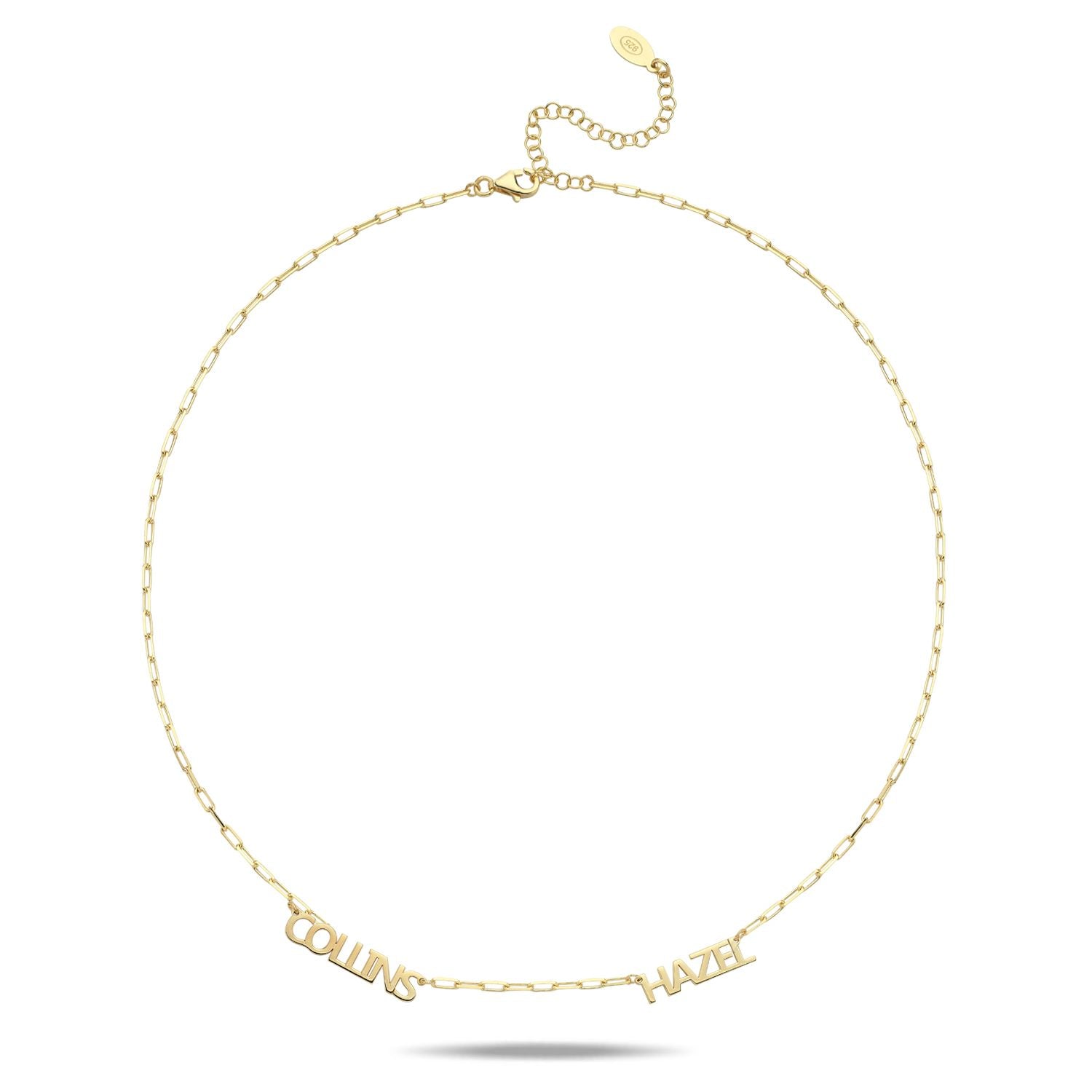 Custom Cherish Mini Paperclip Chain Necklace - Water Resistant