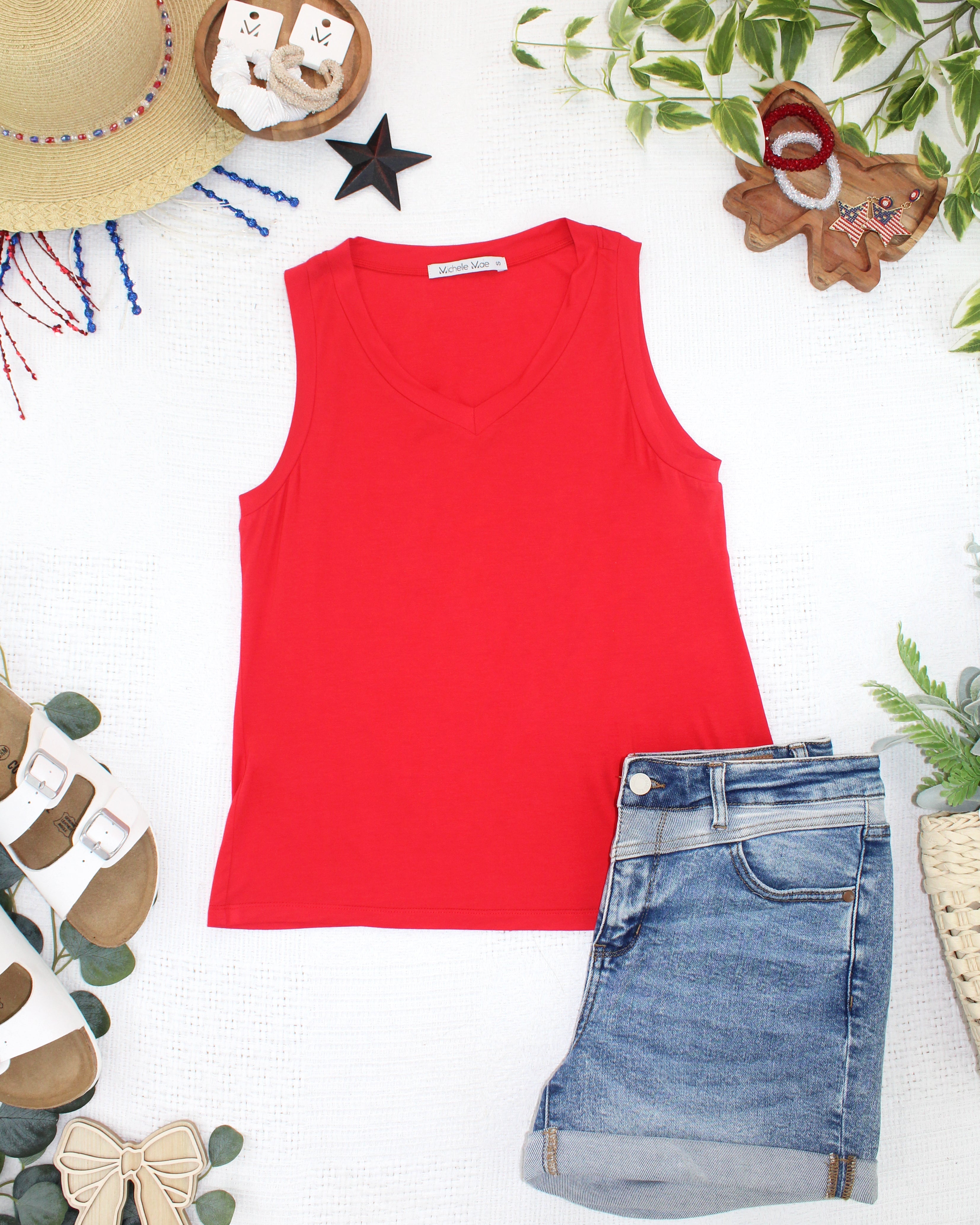 IN STOCK Noelle Tank - Red